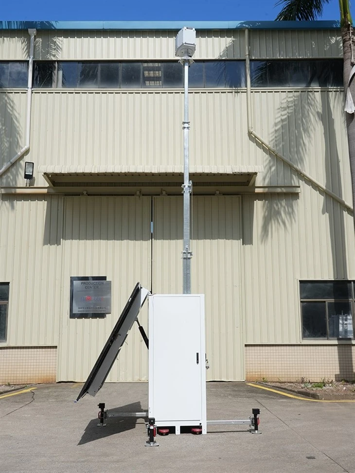 HiCUBE 3*450w Mobile Solar Surveillance Security Tower